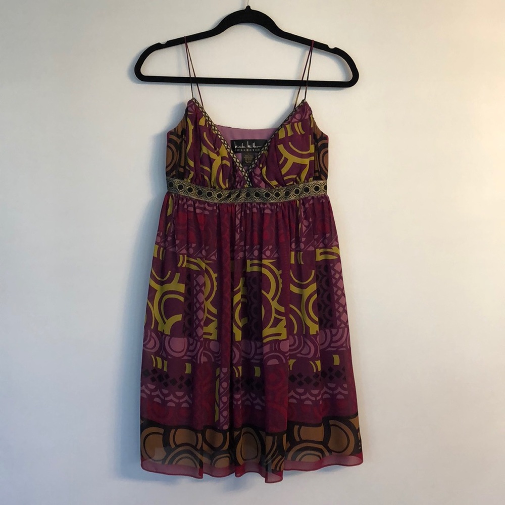Nicole Miller Graphic Print Cocktail Dress